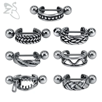 

ZS Hip Hop Hoop Earrings Punk Style Round Earring Men's Stainless Steel Jewelry Male Rock Roll Ear Piercing Jewelry Accessories