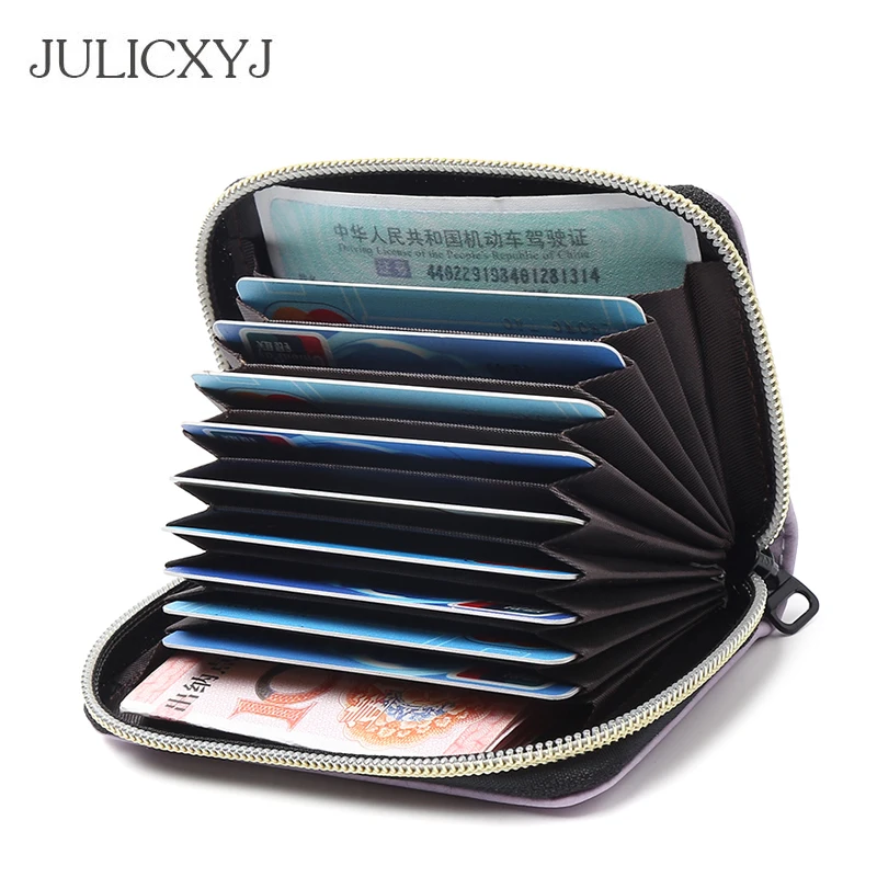 

JULICXYJ Women Femme Business ID Credit Card Holder Bifold Small Female Pillow Purse Fashion Bank Card Holder Case Organizer