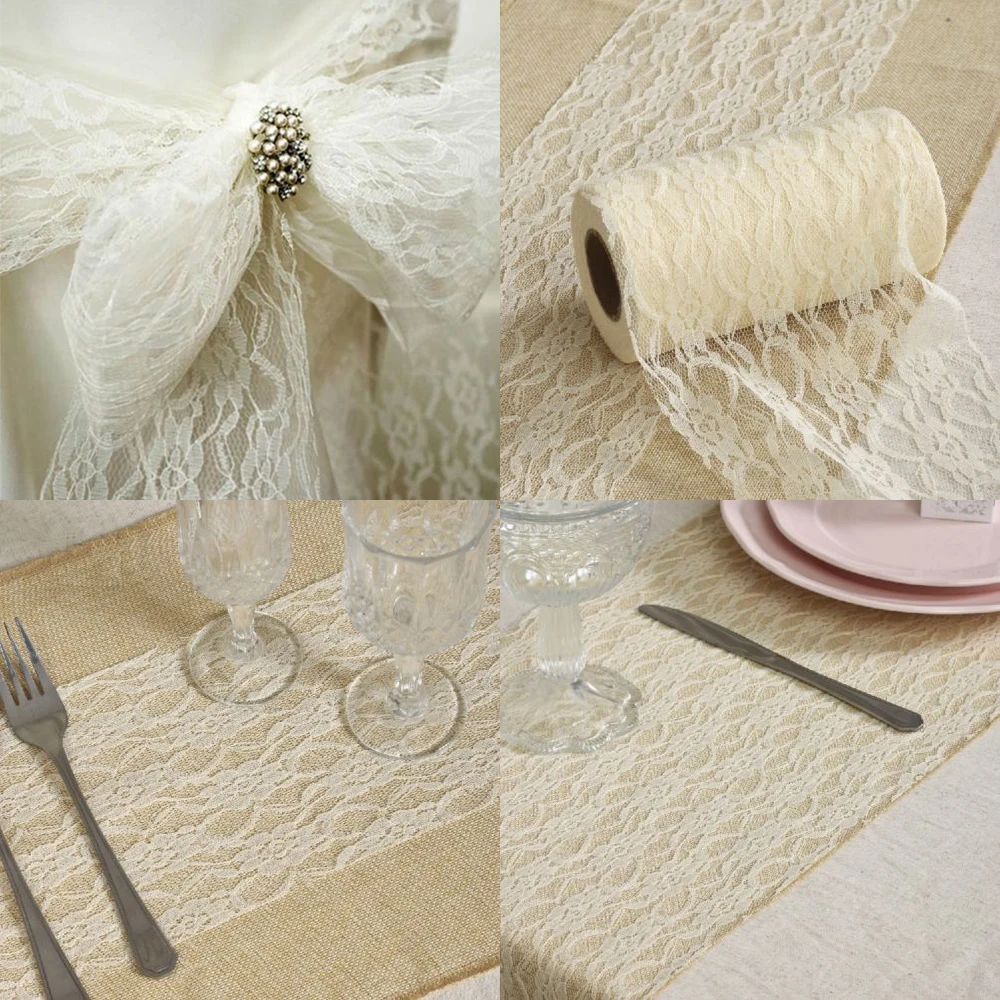 6/" 10YD Lace Tulle Roll Netting Spool Tutu Wedding Party Chair Sash Fabric Craft