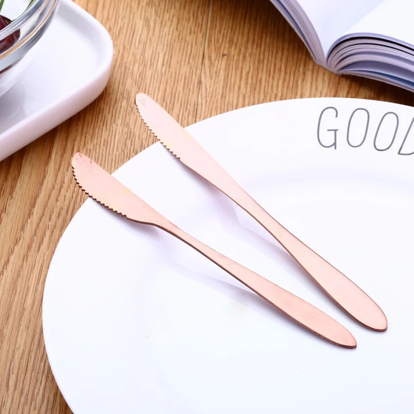 

1pc Colourful Style Dinner Knives Home Tableware Dining Knife Beef Steak Cutter Tableware Meat Steak Knife Custom logo