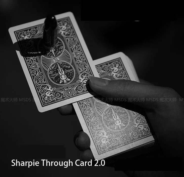 Новые поступления Sharpie сквозная карта 2 0 (immick + инструкция) Magic Trick аксессуары