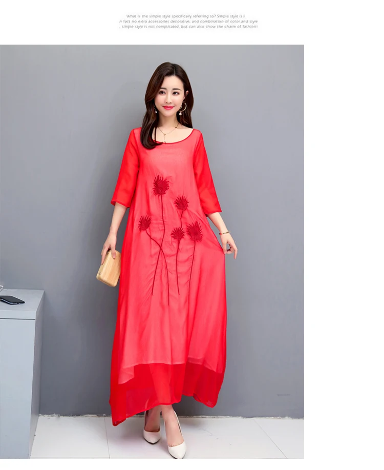 Women Dresses Evening Party Summer Vintage Embroidery Maxi Long Formal Dress Women Elegant Plus Size Vestidos De Novia 2019 8