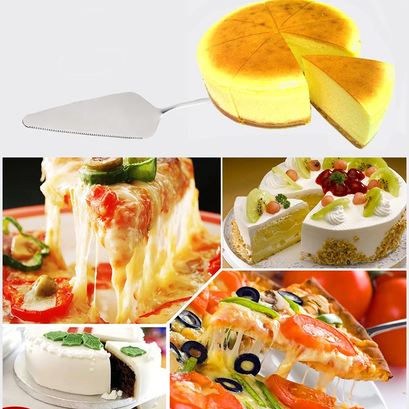Stainless Steel Serrated Cake Pizza Shovel Pie Pastry Cream Butter Lifter Spatulas Cutter Knife Baking Cooking Tools | Дом и сад