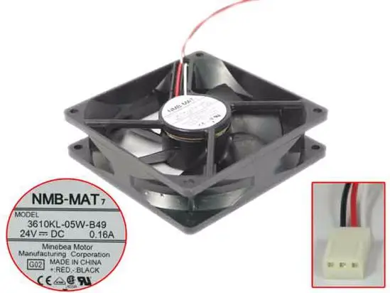 

NMB-MAT 3610kl-05w-B49 G02 DC 24V 0.16A 92x92x25 мм вентилятор охлаждения сервера