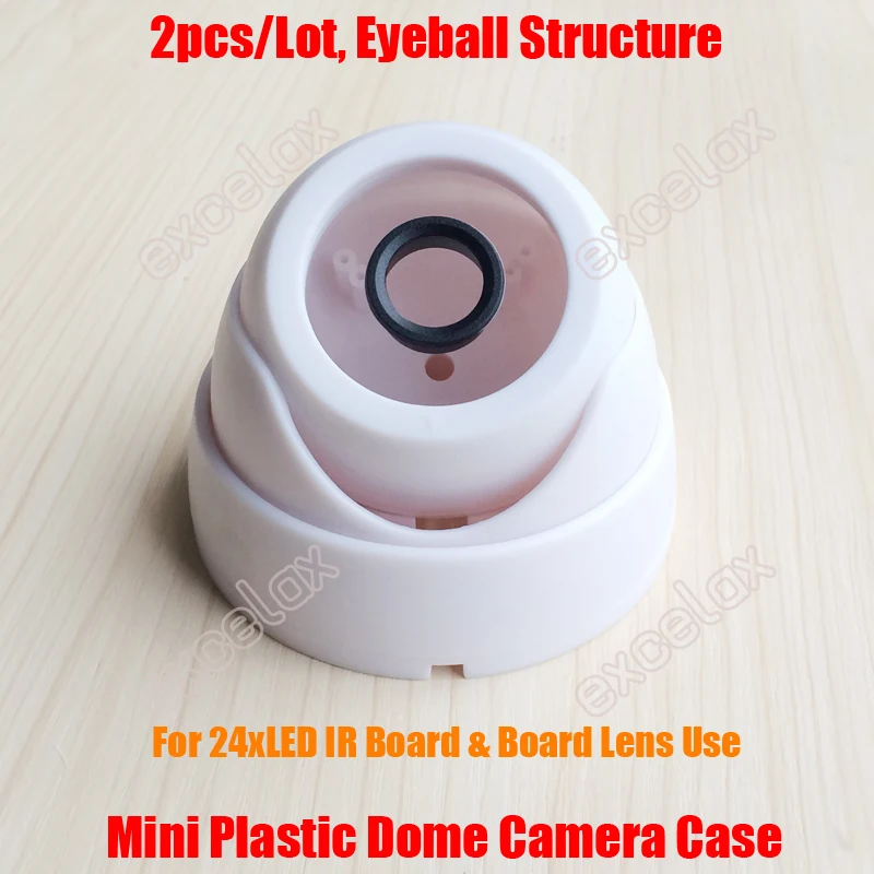 

2PCS/Lot Plastic Mini Eyeball Dome Camera Case for 24PCS IR LED Board M12 Fixed Lens Indoor Video Security CCTV Camera Assembly