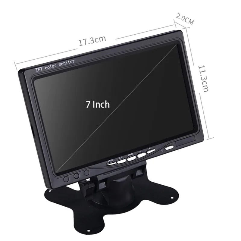 10.1 Inch 1024x600 Desktop Car Reverse Backup Rearview TFT LCD Display 2 AV Video Input TV 7 Inch Car Parking AV Monitor