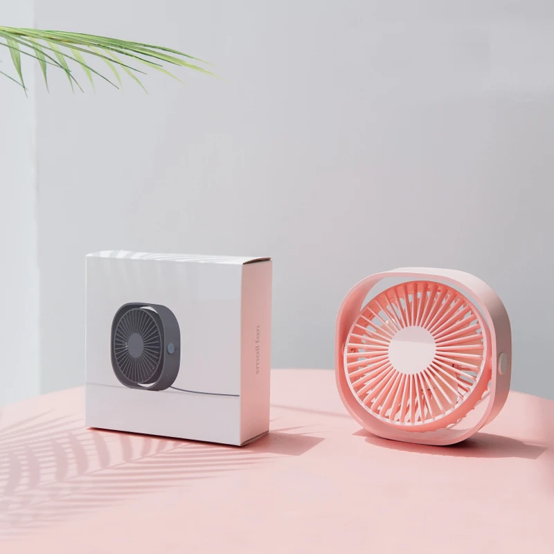 Mini USB Ventilador silencioso casa creativa Oficina escritorio Ventilador con 5-Vane cuchillas Ventilador de tercera 3 colores