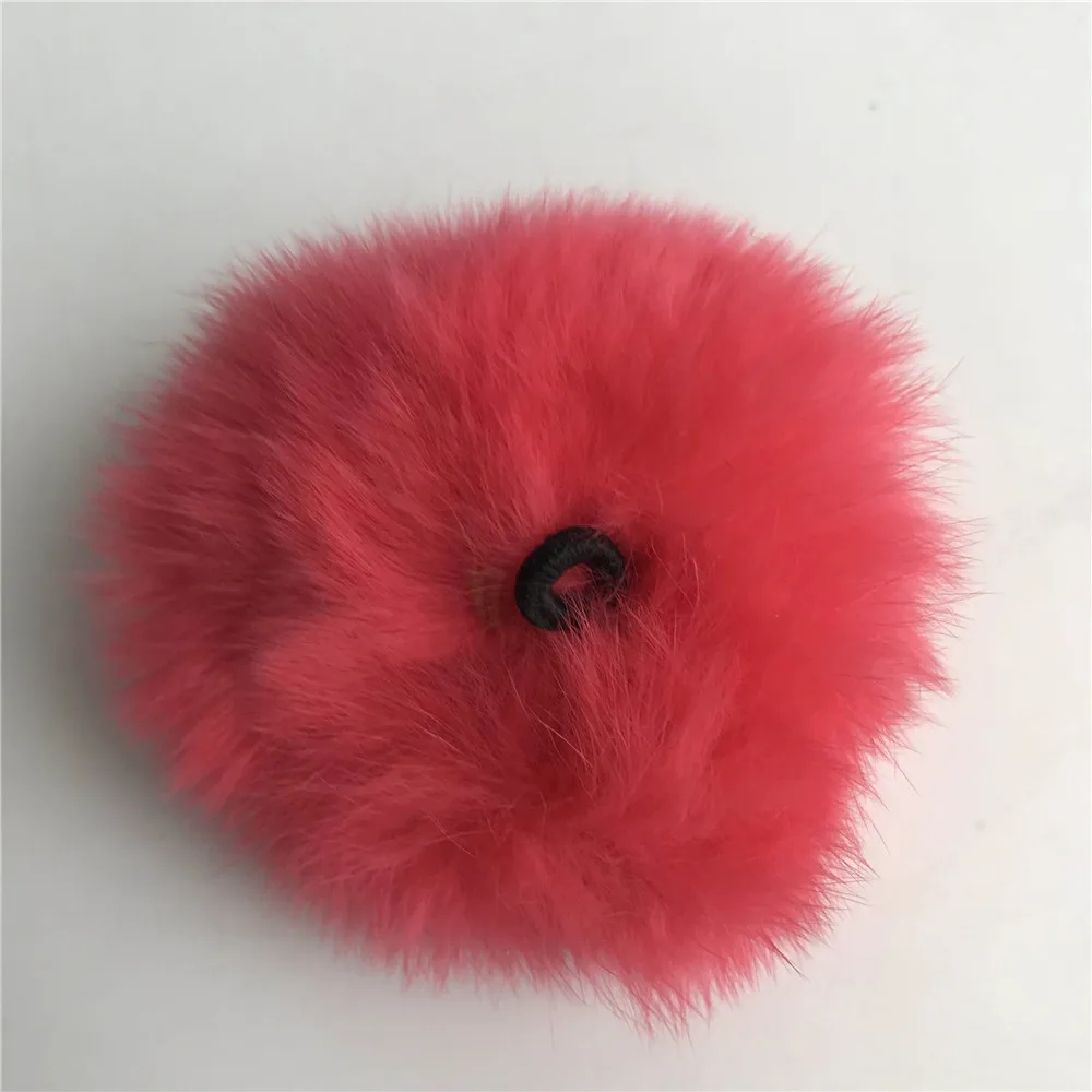 Magicfur 6 см Φ Pom Ball светильник Красного цвета DIY Настоящий мех кролика Beanie Shoes