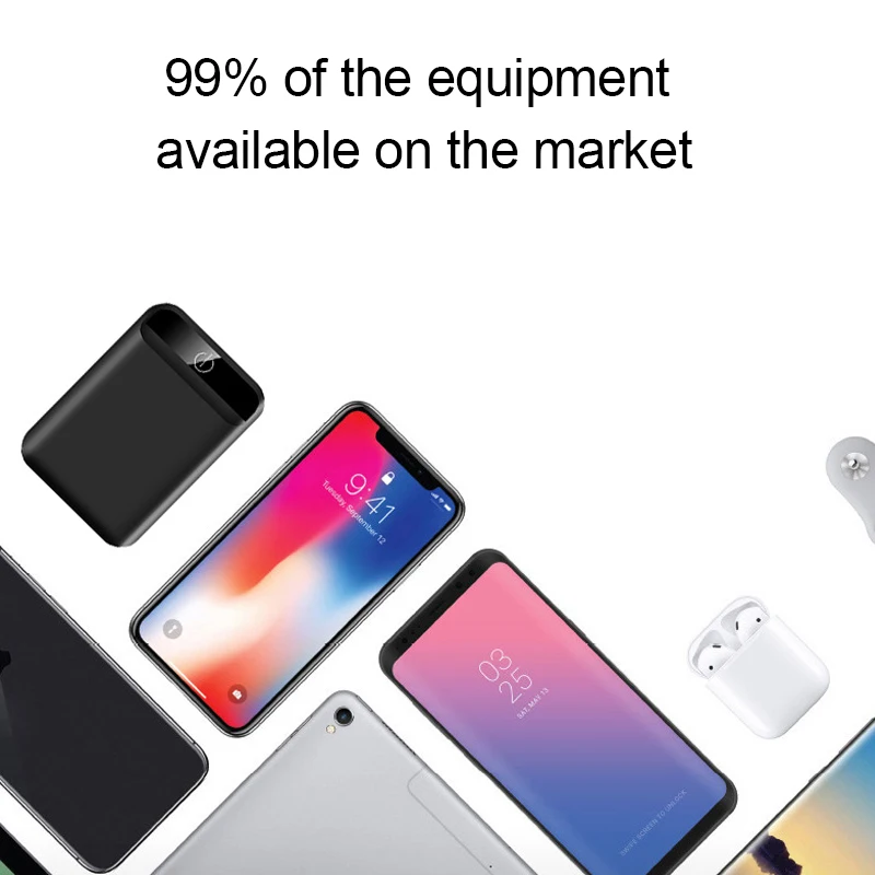 Для Xiaomi iPhone samsung, портативный мини внешний аккумулятор, 10000 мА/ч, быстрая зарядка, Внешняя резервная батарея, повербанк для смартфона