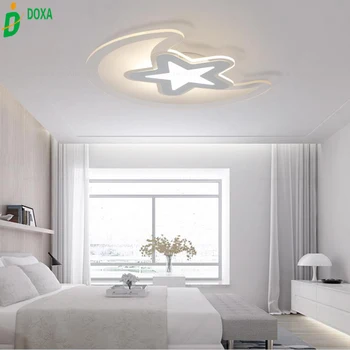 

New arrival Super thin stars mooncreative led ceiling lights modern geometry shape led lighting fixture lampara for bedroom