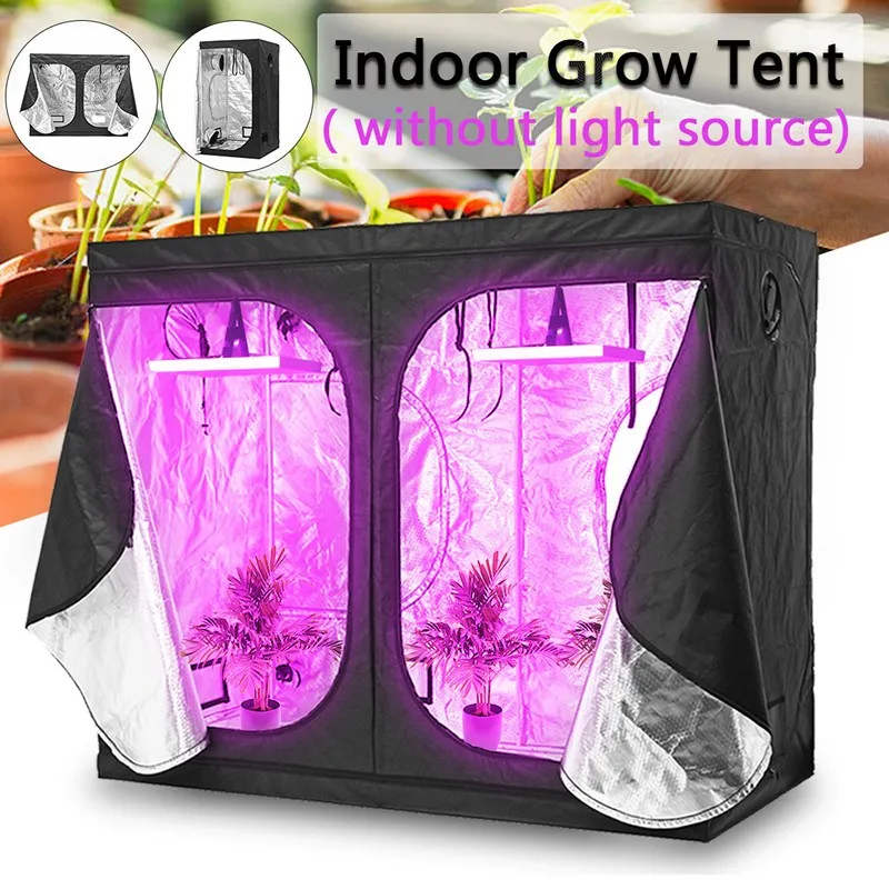 

Smuxi 240*120*200cm Indoor Hydroponic Greenhouse Grow Plant Lighting Reflective Tent Room Box Home
