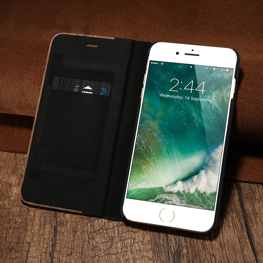 Kisscase 2018 New Ретро натурального дерева Бамбук чехол для iphone 8 7 6 S Plus искусственная