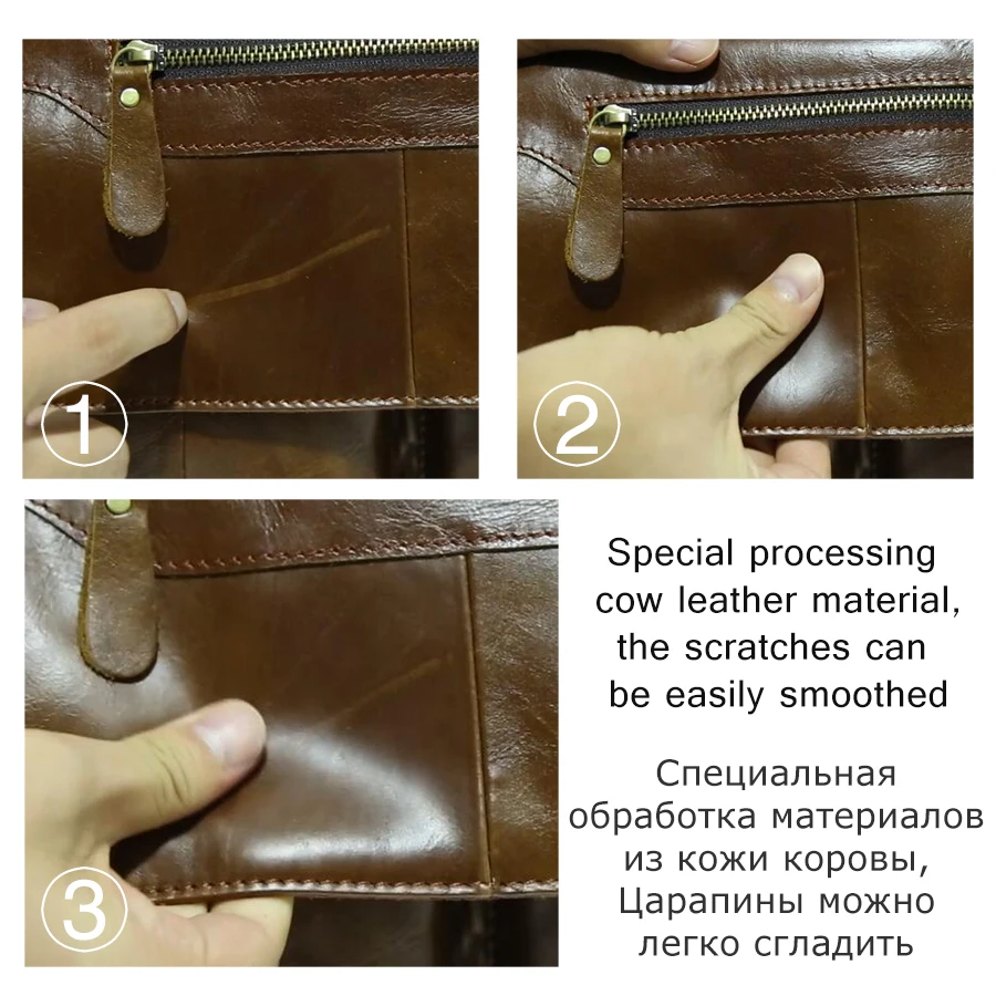 couro genuíno dos homens messenger Estilo : Vintage, Casual, Business