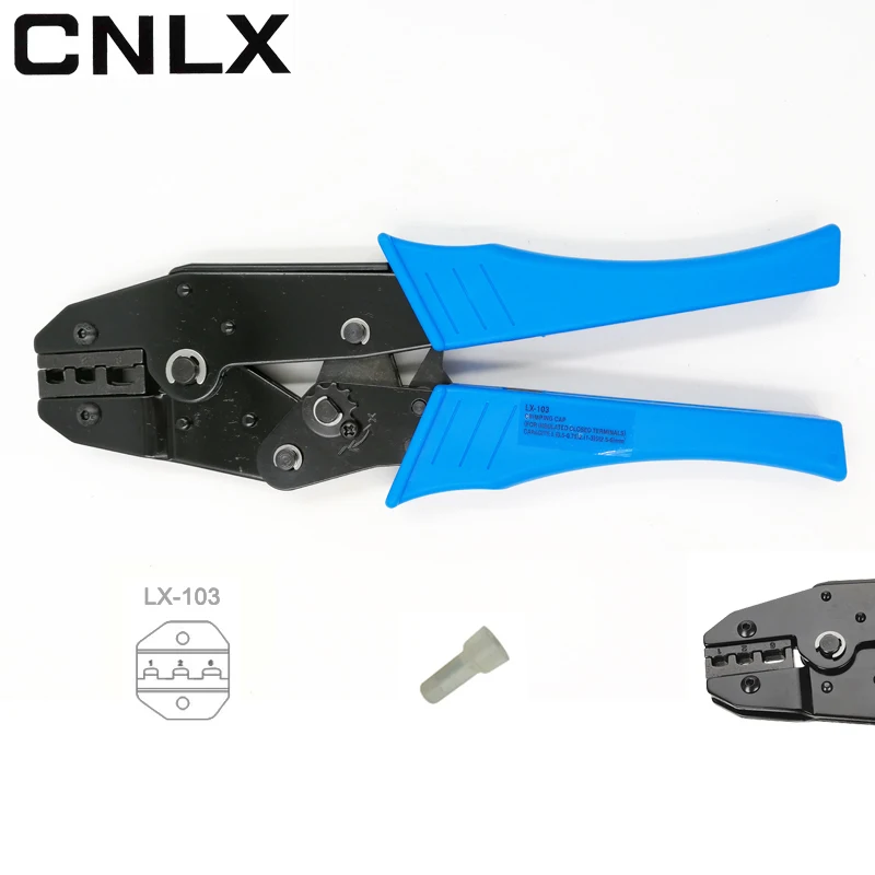 

CNLX LX-103 crimping pliers for close end terminals clamp european style self-adjusting capacity 0.5-6mm2 20-10AWG hand tools
