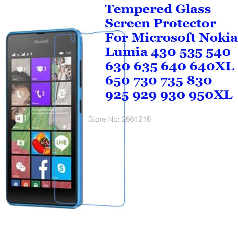 Для Microsoft Lumia 535 640 XL 650 925 930 закаленное стекло 9H 2.5D Премиум Защитная пленка для