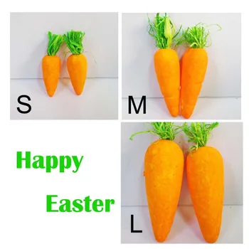 

36pcs Foam Carrots Craft Materials Accessories Kids DIY Materials S/M/L Size Foam Fruit Easter Decoration