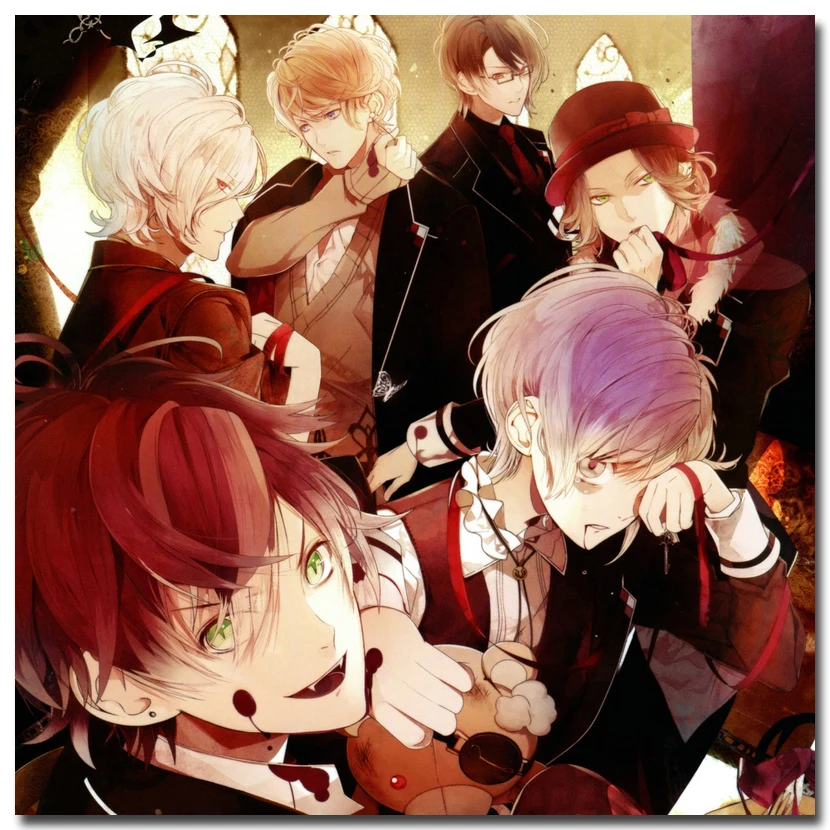 Diabolik Lovers Art Silk Poster Print 12x12 24x24 Inches Komori Yui Japan Anime Pictures For Living Room Decor 022 Picture For Living Room Poster Printsilk Poster Aliexpress