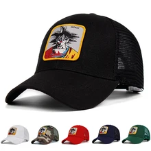 Гоку сетчатая шапка Dragon Ball Z Snapback BULMA хлопок Saiyan Бейсбол кепки для мужчин женщин хип хоп дальнобойщик папа шляпа лето дропшиппинг