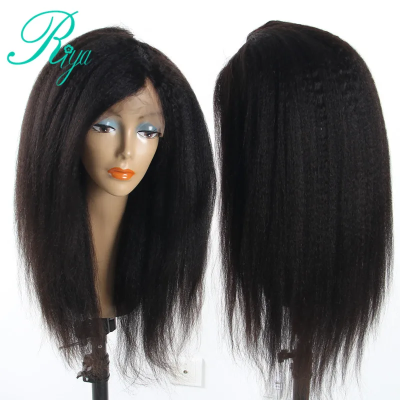 kinky straight human hair wig (1)