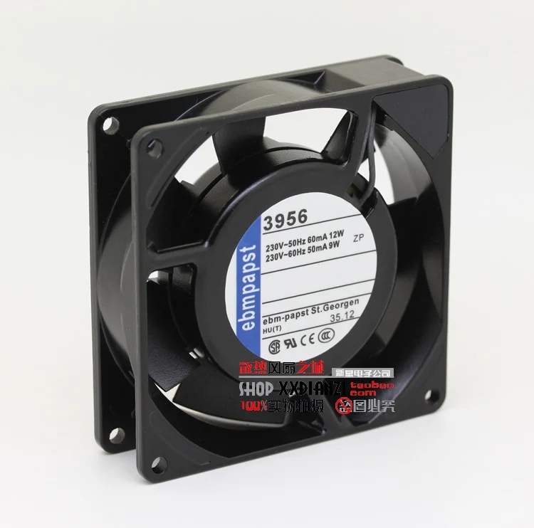 Original 3956 12W 230V 9025 9CM all metal heat sink fanheat sink fan