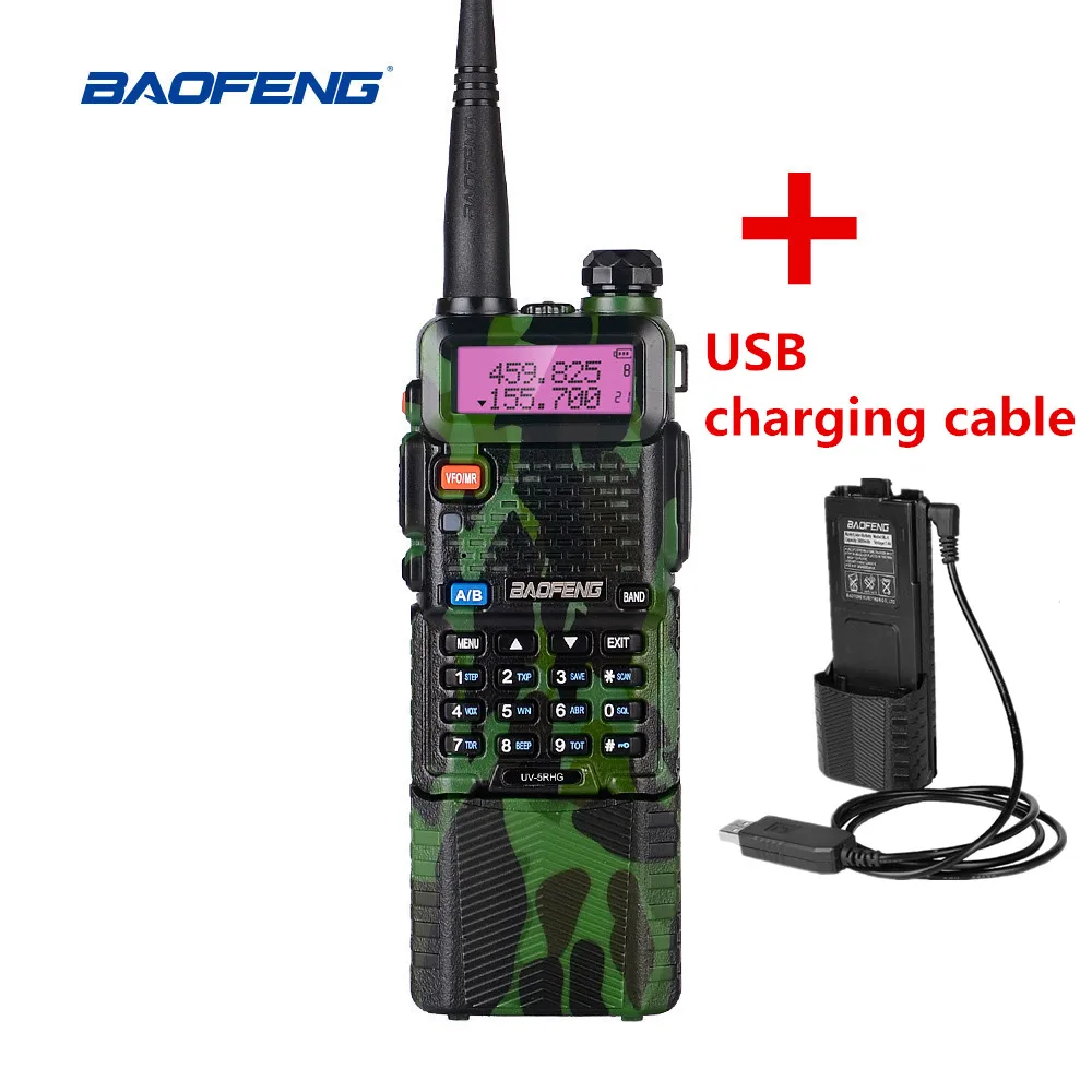 Baofeng UV-5R-HG 8 Вт портативной рации Tri-Мощность 3800 мАч 10 км двухдиапазонный 10 км Мощность ful 8 вт Long Range для Пеший Туризм CB uv5r радио - Цвет: Розовый