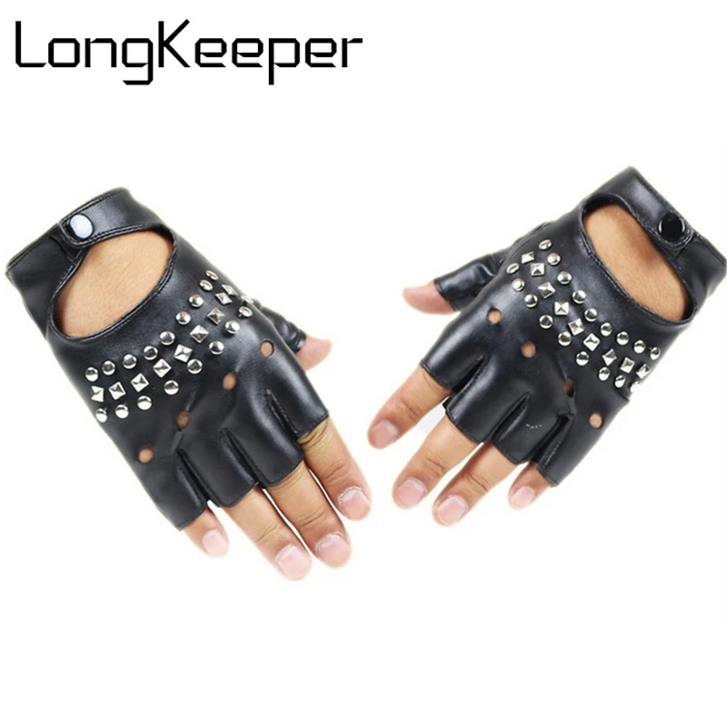 Женские перчатки для вождения LongKeeper из искусственной кожи модные митенки без