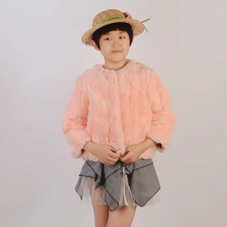 

2016 Children Fashion Fur Coat Fur Coat Female Rabbit Hair Hat Fashion High-end Atmosphere For Boys And Girls Winter Warm Baby F