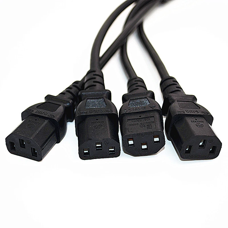 0 6 м удлинитель IEC 320 C14 штекер к 4XC13 разъем Y типа разветвитель шнур питания до 4 x C13