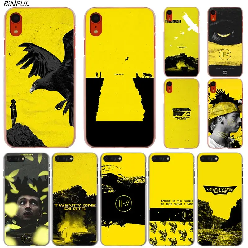 

Twenty One Pilots Hot Fashion Transparent Hard Phone Cover Case for iPhone X XS Max XR 8 7 6 6s Plus 5 SE 5C 4 4S
