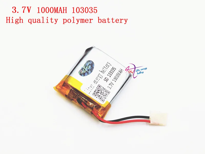 

Liter energy battery 3.7V polymer lithium battery wireless phone small speaker camera 103035 1000mAh general electric core