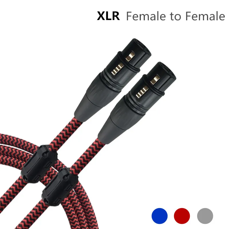 1 M 2 M 3 M 5 M-Xlr Femmina A Femmina Cavo Audio Per Console Di Mixaggio Microfono Xlr Cavi Di Filo Equilibrata