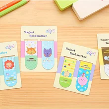Милые Животные Магнитные закладки Мода DIY мультфильм Бумага клипы книга марка Школа канцелярских товаров для книга подарок корейских papelaria