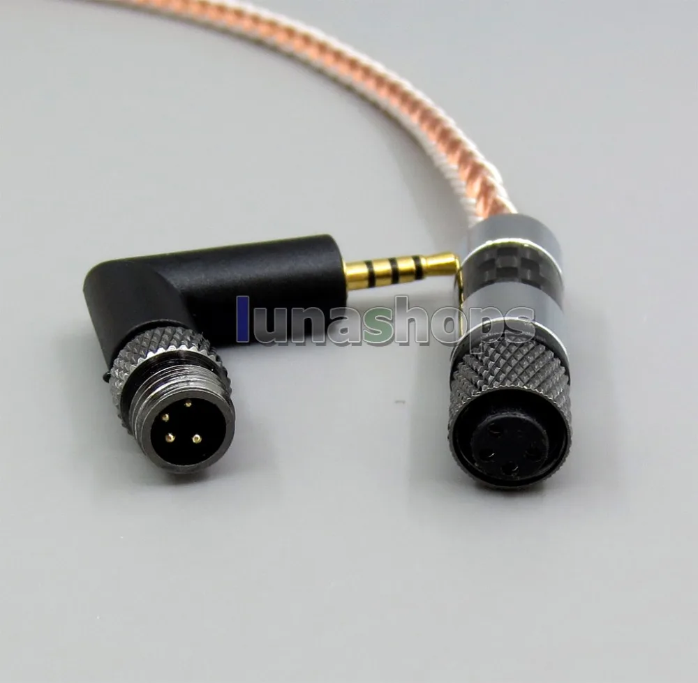 LN006239 4 в 1 разъем 16 ядер OCC + чистый посеребренный кабель для Sennheiser HD580 HD600 HD650 HDxxx HD660S