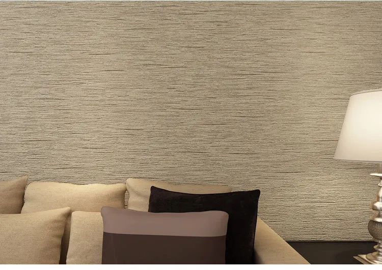 Винтажная 3D соломенная льняная текстурированная настенная бумага для стен в горизонтальную полоску, виниловая настенная бумага в рулонах для спальни, гостиной, домашнего декора