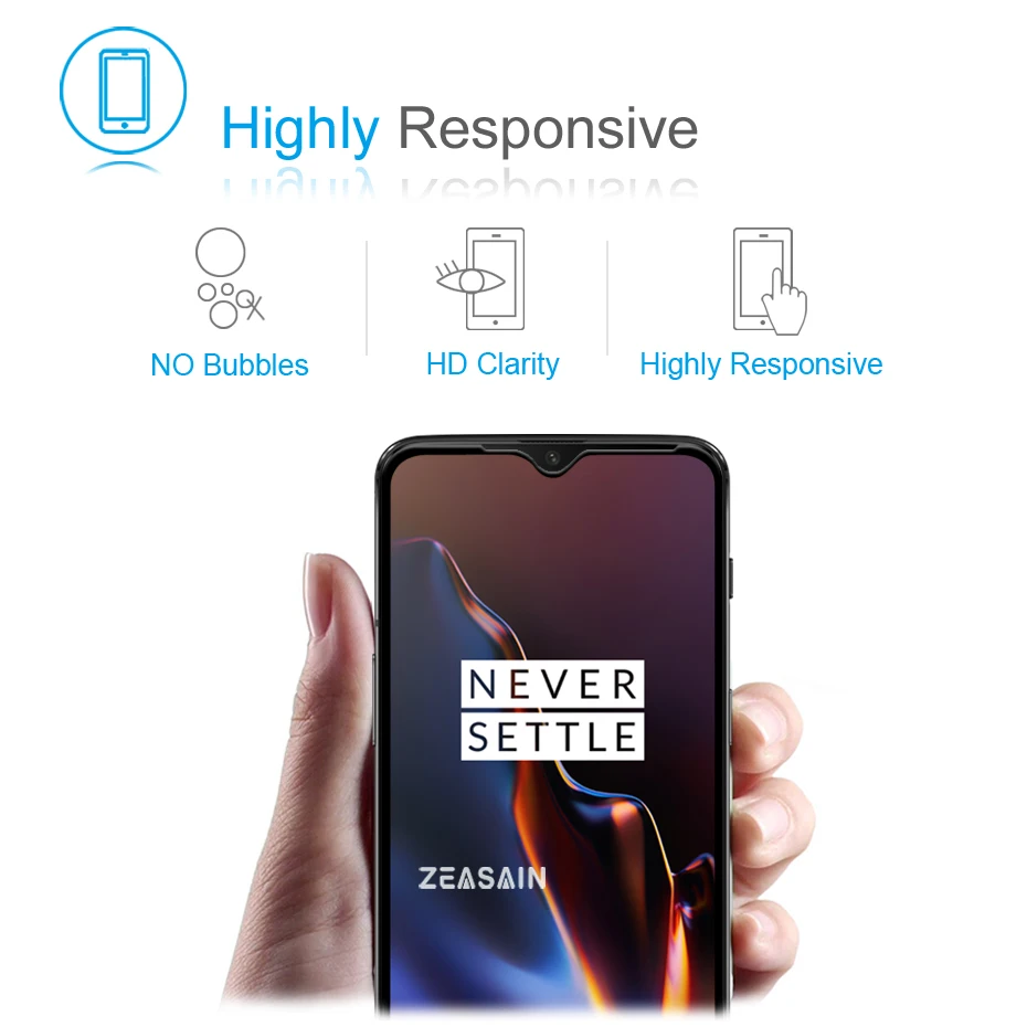2 Pack Original ZEASAIN Screen Protector For OnePlus 6T OnePlus6T One Plus 6T 1+6T 6 T Tempered Glass 9H Ultra Thin Glass Film (4)