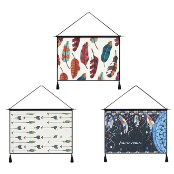 

National Style cloth Tapestry Background Wall and Sofa Background Adornment Hanging Scroll Paintings 45x65cm