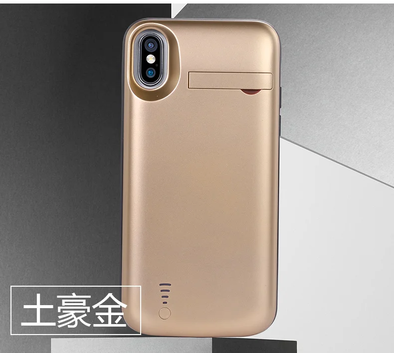 5000 мАч чехол для аккумулятора iPhone X резиновый внешнего умный зарядного