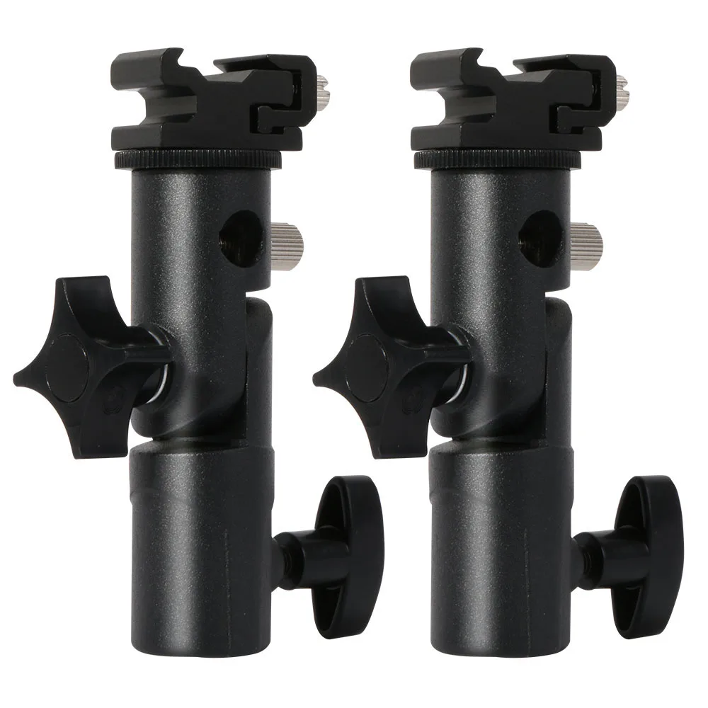  2Pack Camera Flash Speedlite Mount Swivel Light Stand Bracket with Umbrella Reflector Holder for ca