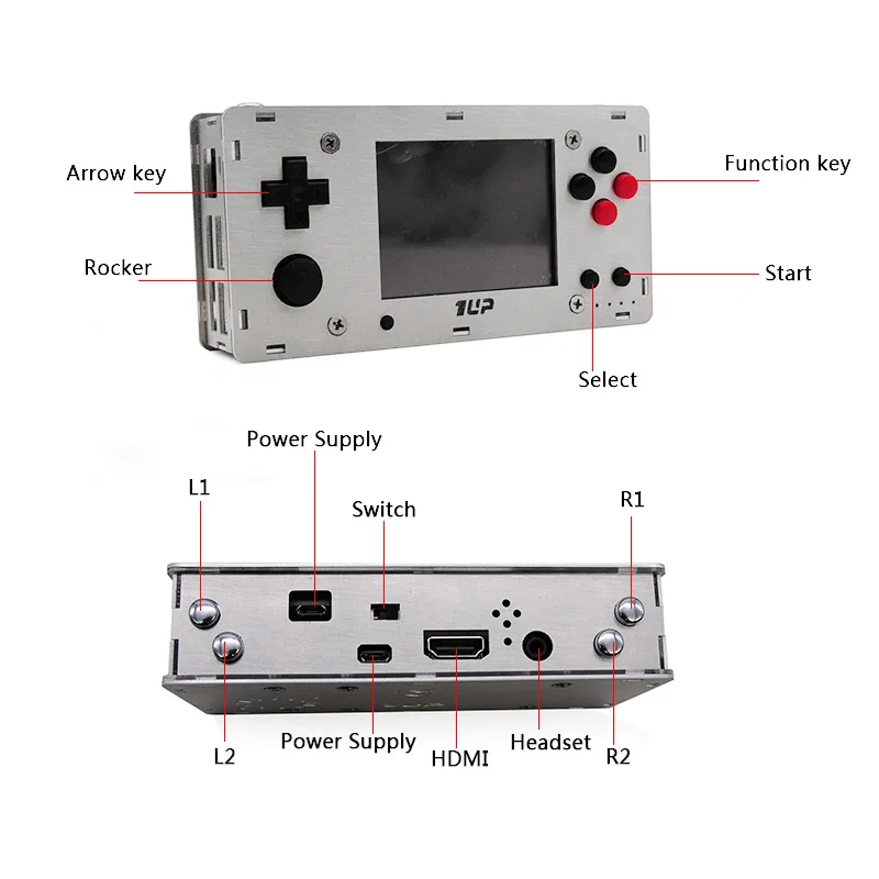 Мини-игровая консоль 2,8 дюймов с Raspberry Pi 3 B/B+ Plus, настольная поддержка для Neogeo, аркадная ретро ручная Игровая приставка, DHL