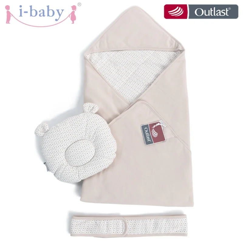 

i-baby Baby Bedding Pillow Swaddling Newborn Swaddle Cartoon Crib Bedding 2pcs set Wrap and Pillow 100% Cotton Printed Crib Set