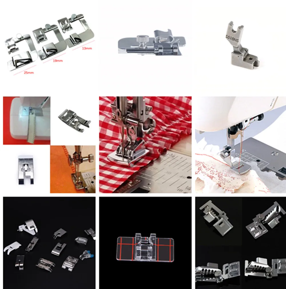 

Domestic Sewing Machine Accessories Presser Foot Feet Kit Set Hem Foot Spare Parts For Brother Singer Janome 1PCS