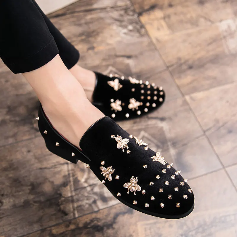 Günstige Kaufen Luxus Marke Nieten Männer Müßiggänger Großhandel Luxus Nieten Pumps Marke Designer Pumps Frauen Sandalen High Heels Damen Nieten Schuhe 12cm Eleganter Schwarzer Bankett Schuh Von