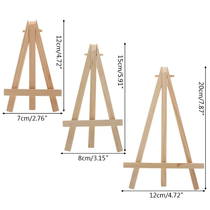 

Natural Wood Mini Easel Frame Tripod Display Meeting Wedding Table Number Stand Display Holder Children Painting Craft