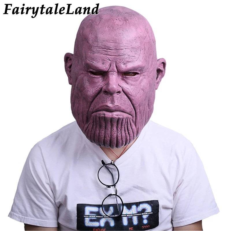 

Avengers Infinity War Thanos Helmet Halloween Cosplay Mask Latex Helmet Thanos Mask Fancy party mask