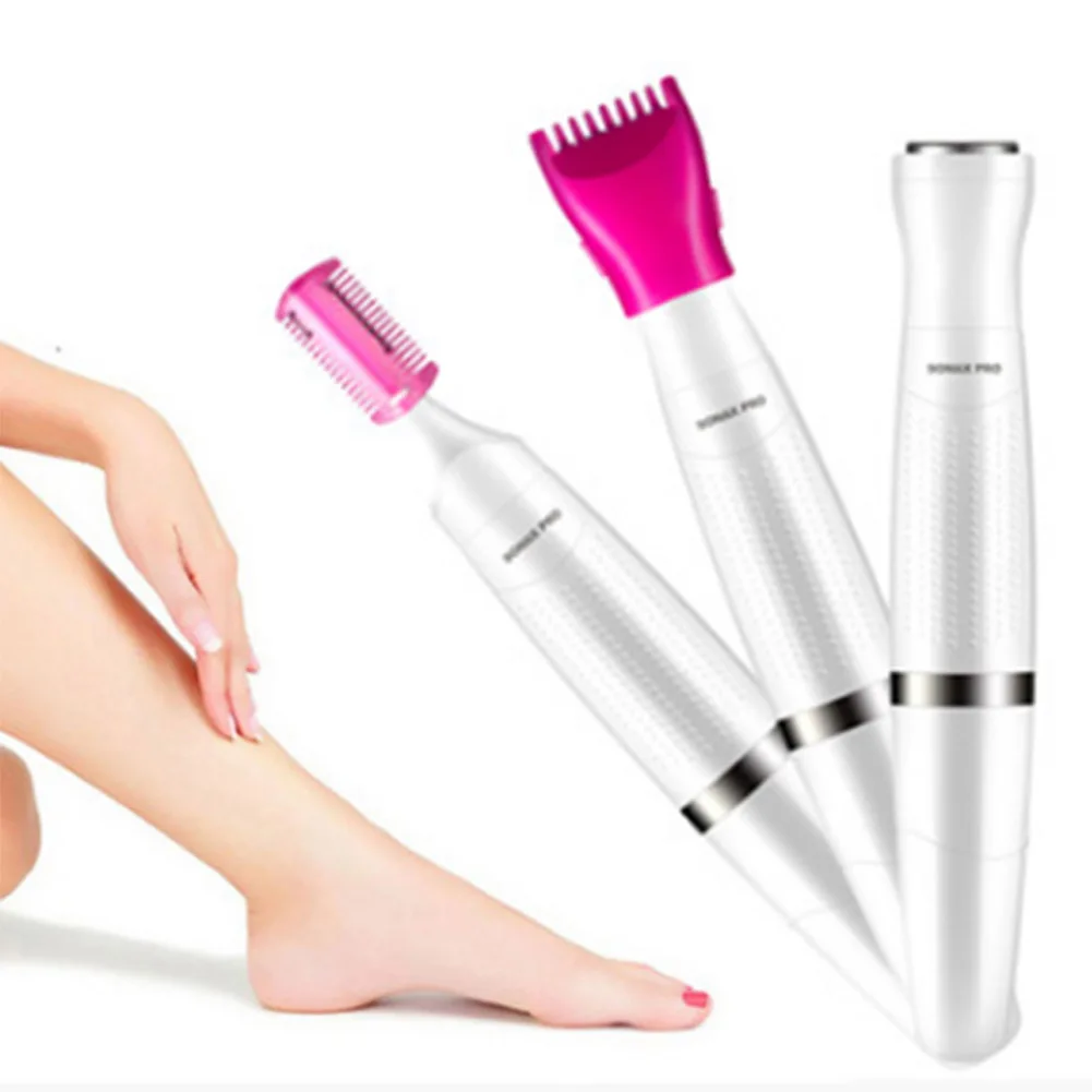 3 in 1 Women Electric Shaver Painless Bikini Trimmer Facial Eyebrow Trimmer Body Shaver