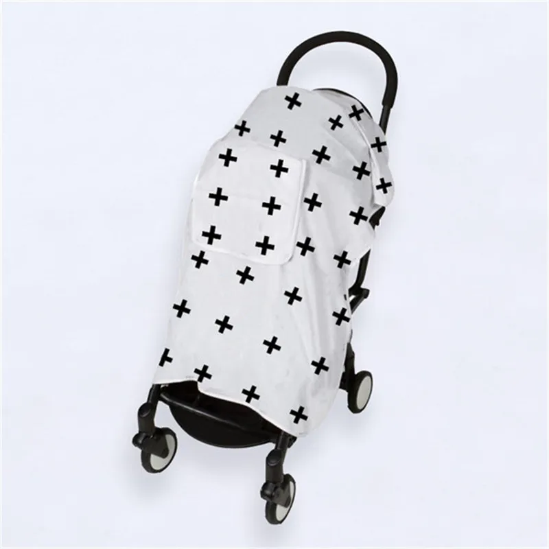 

100% Muslin Cotton Newborn Baby Blanket Stroller Cover Breathable Sun Shade Canopy Dust-proof Blanket Baby Stroller Accessories