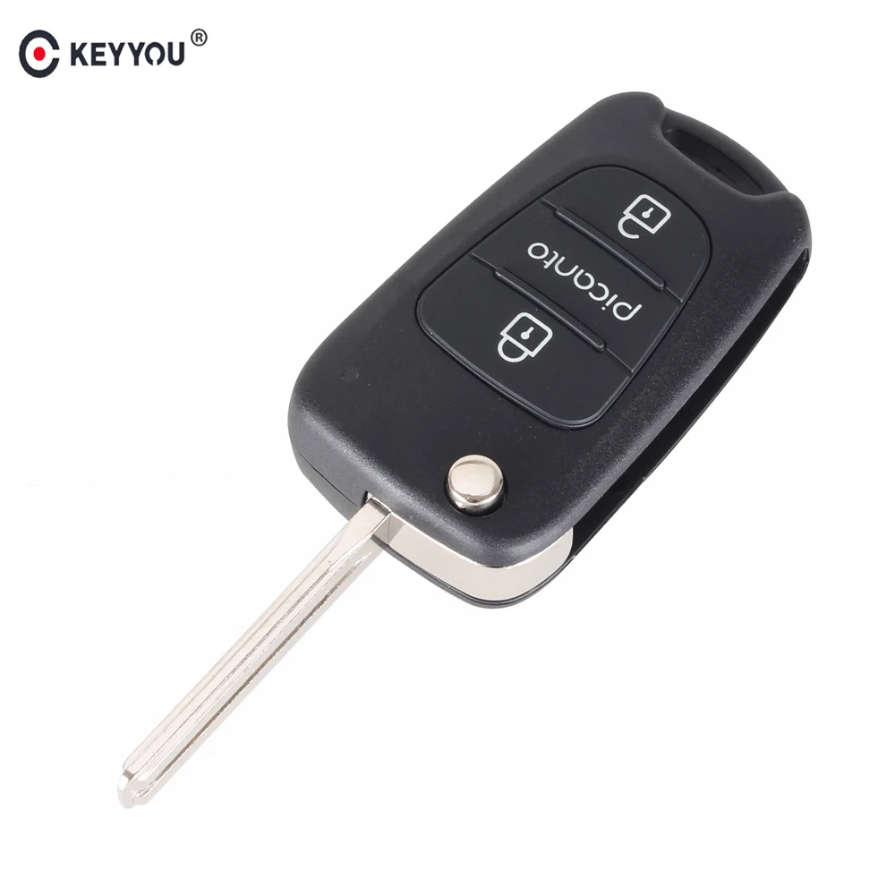 Раскладной пульт дистанционного управления KEYYOU с 3 кнопками для Kia Picanto|Ключ от