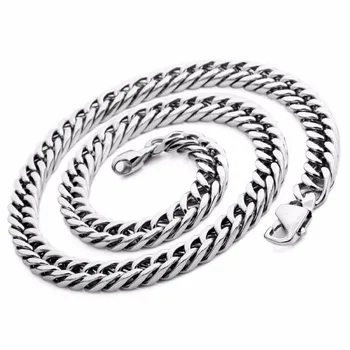 

Men's Jewelry Necklace Brand 316L Titanium Steel Never Fade Curb Cuban Chain Necklace Fashion Jewelry Men Necklace or Bracelet