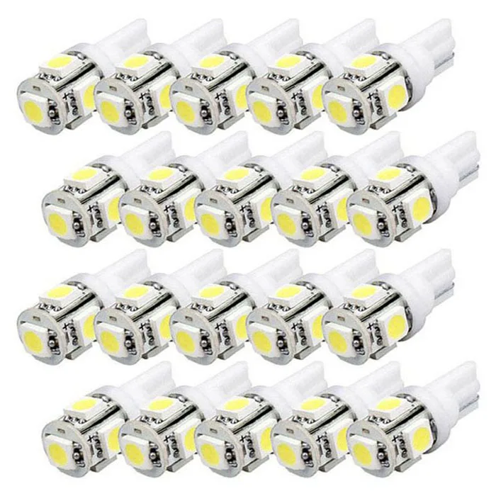 

AUTO 20 pcs T10 Wedge 5-SMD 5050 Marker Lamps LED 6 SMD HID CANBUS ERROR FREE Car Side Wedge Light LO3 car styling Jul 18