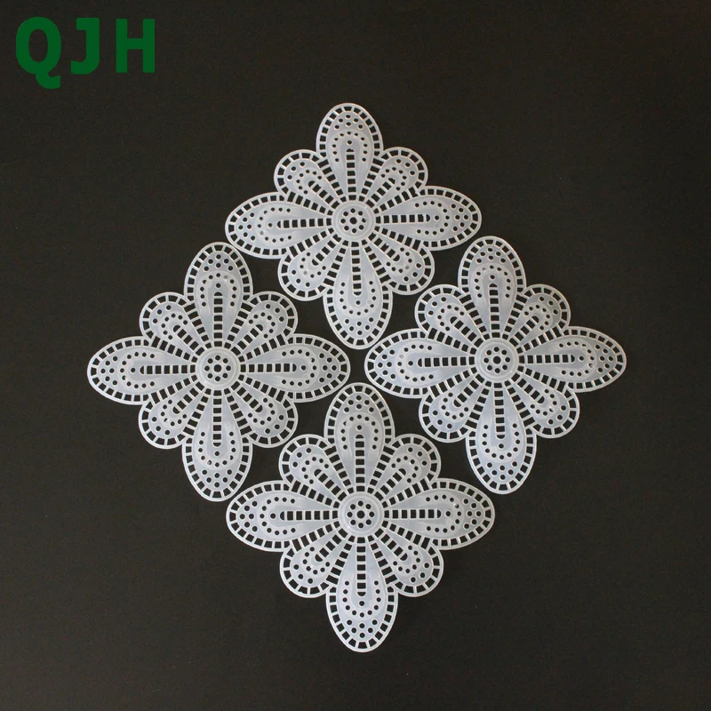 

QJH 10pcs/lot Plastic Butterfly Flower Shape Hand-woven Bag Grid DIY Manual Car Seat Cushion Decoration Material Accessories